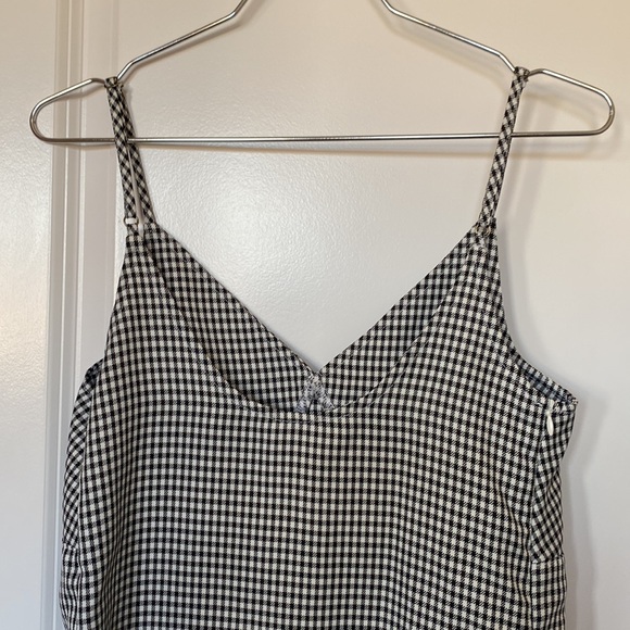 JOYFOLIE MAE SLIP DRESS IN BLACK & WHITE Check Plaid - Picture 4 of 10